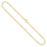 EDELIND Catenina modello Bizantina Uomo in oro giallo,14 carati 585, largh. 2,3 mm, p. 34 g, lungh. 80 cm, con chiusura ad aragosta, marchio di garanzia made in Germany