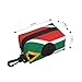 South Africa Flag Pet Travel Waste Bag Storage Bag. Convenient Storage, Suitable For Leash, With Zipper, Easy To Carry When Traveling.