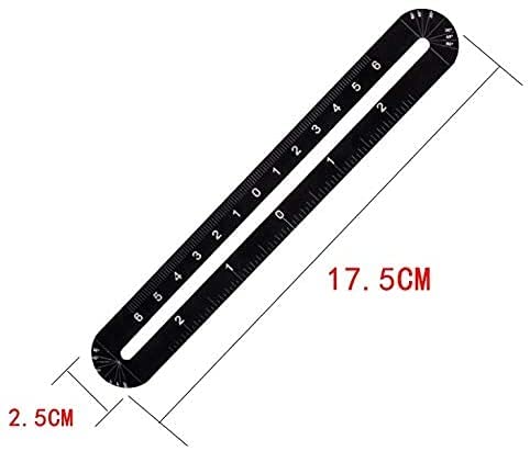 WJJ Digital Display Angolo Righello dodici Righello Pieghevole in Lega di Alluminio Piastrelle Foro Foro Universale Apri Foro Universale Righello Pieghevole Multifunzione