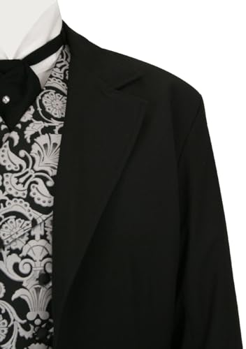 Historical Emporium Men's Emerson Herringbone Wool Blend Frock Coat2