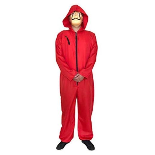 HOUSE CLOUD Casa de papel, disfraz y máscara de la familia serie de TV la casa de papel Salvador Dali Cosplay Disfraces Carnaval Cosplay Disfraz de rapinador XXL Máscara de regalo