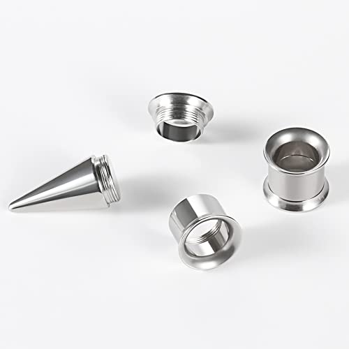 TBOSEN 36PCS Ear Gauge Stretching Kit Stainless Steel Double Flare Alloy Tapers 3 In 1 Plugs Set Eyelet 14G-00G2