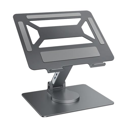 Support PC portable rotatif 360° noir avec bureau pliable pour lit