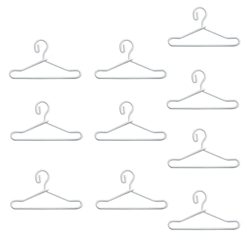 predolo 10 peças de cabides de casaco em miniatura/3 1/6 1/8 1/12 e OB11 Bonecas Vestido Calças Vest