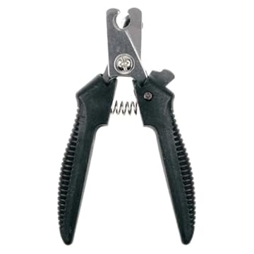 Alicate para Cortar Unhas de Animais de Estimação Pet, Gato, Cachorro, 12 cm, Vermelho ou Preto (Preto)