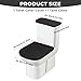 Thinp Toilet Lid Cover and Toilet Tank Cover,Black Toilet Seat Cover with Elastic Bottom Replacement Toilet Cover Soft Stretch Toilet Covers Set Universal Toilet Lid Covers for Bathroom Decor