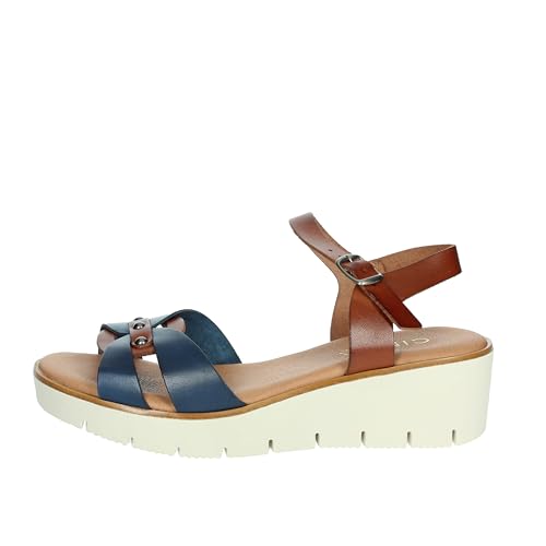 Sandales compensées bleues Cinzia Soft EL178032 en taille 39