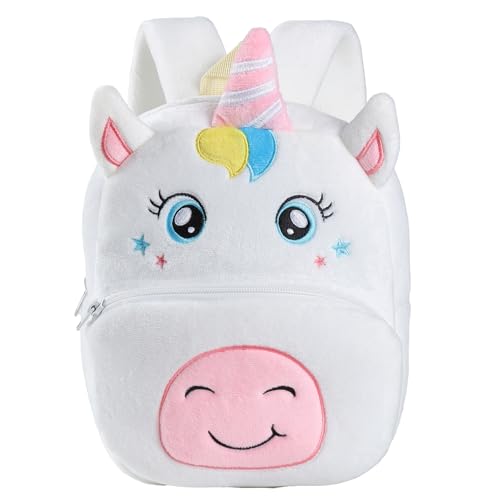 Toddler Backpack for Girls Boys School Small Backpacks Toddler Back Pack Stuffed Animal Backpack Kawaii Kids Mini School Bag Preschool Age 2-4 Unicorn
