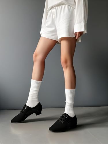 MSMAX Ballroom Dance Shoes Women Latin Dancing Heels Jazz Rhythm Teaching Shoes2