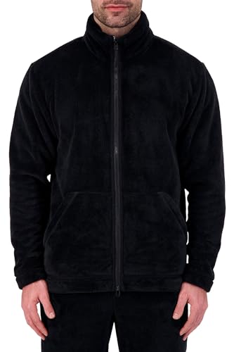 HEAT HOLDERS Men's Plush Zip-Front Jacket Black/S
