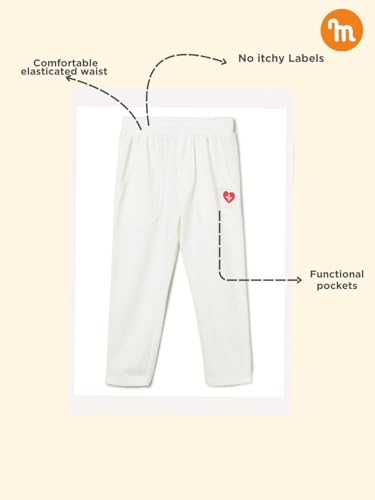 Milou Baby Boy's Regular Track Pants (SUGTRK018_White - Image 3 thumbnail