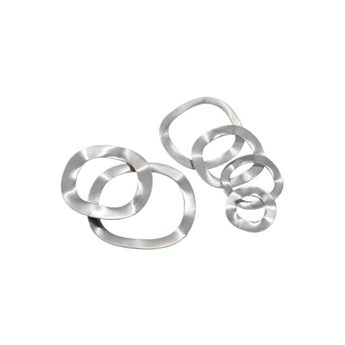 Kangsiyu 10PCS 304 Stainless Stee Three Wave Crest Type Spring Washer M27*34 * 0.3 Wave Washer Spring Crinkle Washers