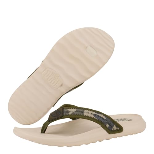 Image of HEYDUDE Men's Myers Flip Classic Sandal | Lightweight Flexible Outsole | Travel Ready Flip Flop