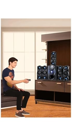 Image of Black Jumbo Home Theatre 5.1 Channel or Wall Mount Satellites. 6 inch subwoofer Multimedia Connectivity Bluetooth,Fm,USB,Aux. Compatible with Smart tv,Laptop,Smart mobiles,Gaming Console etc