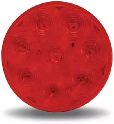 Crimp Supply 4in Economy Red Stop Turn and Tail LED with Grote Light Harness (8 Diodes)