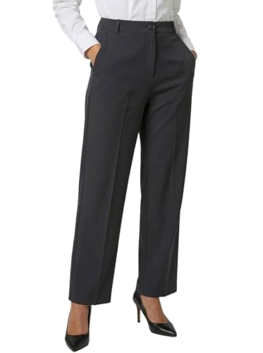 Image of Women's Formal Trousers | Stretch & Regular Fabric Options | Straight Fit Office Wear Pants with Pockets | Casual Trouser for Womens