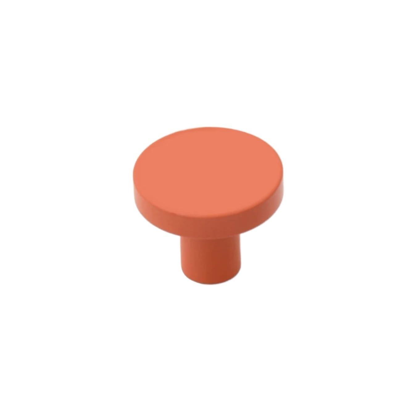 Xavren Orange Round Cabinet Knobs 10Pcs Simple Round Single Hole Cabinet Pulls With Screws