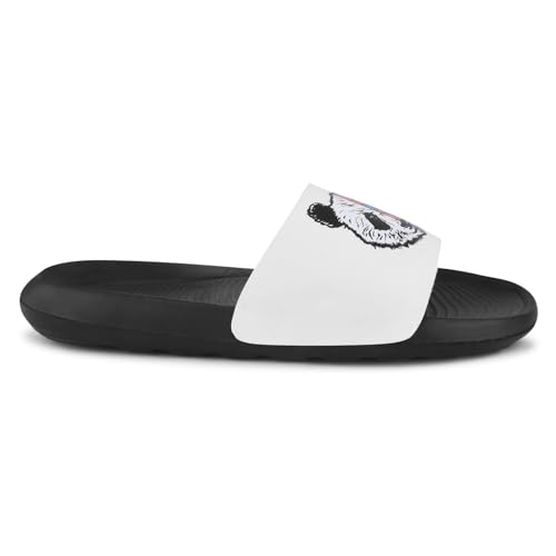 Image of PERY-PAO Sliders Mens White, Black, Grey, Sky blue Design Toxic, Spider, Dope, Panda Printed Flip Flop & Slippers