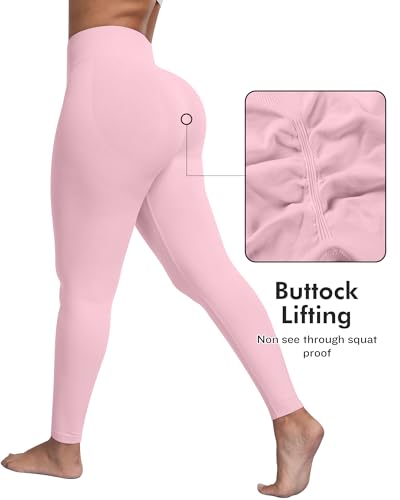 Image of ATHVOTAR Workout Gym Leggings Women, High Waisted Seamless Butt Lifting Scrunch Butt Sports Leggings