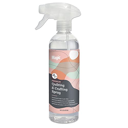 Magic Premium Quilting & Crafting Spray Bottle – Fabric Spray For Cutting, Creasing, & Sewing – Best Press Spray Starch For Quilting To Flatten Seams & Wrinkles – Wrinkle Spray (16Oz Trigger) 3 Pack #TOP7