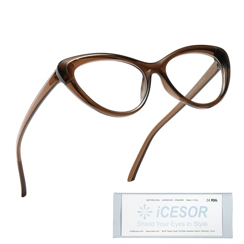 Image of Bast Sytle Oversized Cateye Blue Light Blocking Glasses Lightweight Chic Frame for Office Computer Gaming for Women