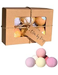 Glow by Daye All Natural Bathbomb Gift Set with Essential Oils and Therapeutic Salts for Muscle and Joint Therapy, Set of 6, 4 Oz Balls