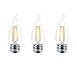 Philips LED Classic Glass Dimmable BA11 Bent Tip Light Bulb: 300-Luman, 2700-Kelvin, 4.5-Watt (40-Watt Equivalent), E26 Base, Clear, Soft White, 12-Pack