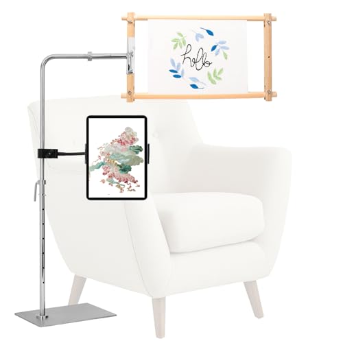 Adjustable Workstand with Side Clamp for Cross Stitch Floor