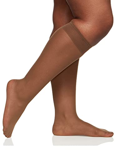Berkshire Women's Plus 3-Pack All Day Sheer Knee High Queen Size with Sandalfoot Toe