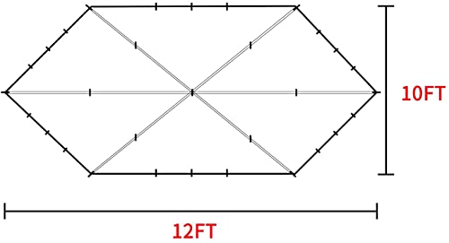 image for Gold Armour Rainfly Tarp for Hammock and for Tent, Camping Essentials 