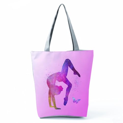 Bolso Tote con Estampado de Gimnasia para Mujer miniatura 1