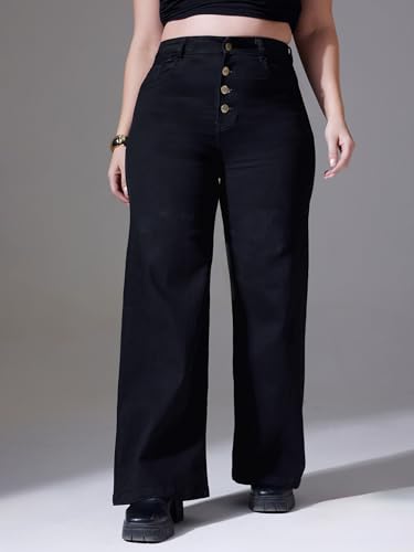 Image of Miss Chase A+ Women's Bootcut High Rise Regular-Length Stretchable Denim Shaping Jeans