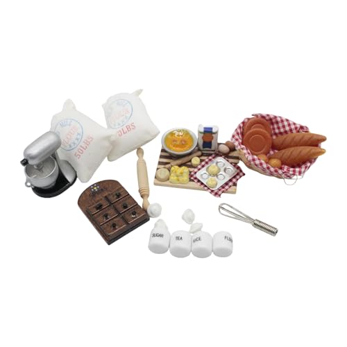 Ensemble de modèles de boulangerie 1/12 pour décor de mini maison