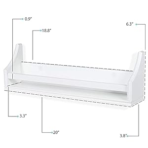 Nursery Décor Wall Shelves – 3 Set Shelf - Crown Molding Floating Bookshelves for Baby and Kids Room Book Organizer Storage Ledge, Display Holder for Toys, CDs, Baby Monitor, Frames Nursery Decor Wall Shelves–3 Set Shelf Crown Molding Floating Bookshelves for Baby and Kids Room Book Organizer Storage Ledge Display Holder for Toys CDs Baby Monitor Frames