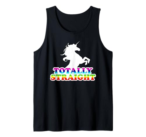 AW Fashions Totally Straight - Camiseta prémium del Orgullo Gay Camiseta sin Mangas