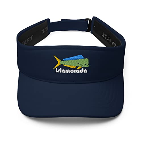 Islamorada Florida Keys Fishing Visor Embroidered Dolphin Mahi Dorado Saltwater