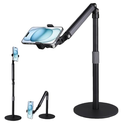 Support smartphone de table rotatif 360 avec base robuste lestée