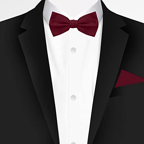 Image of Jacob Alexander Men's Pretied Banded Adjustable Solid Color Bowtie