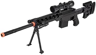 UKARMS CQB P1402 Spring Airsoft Tactical Sniper Rifle Gun : Folding Stock + Flashlight + Bipod