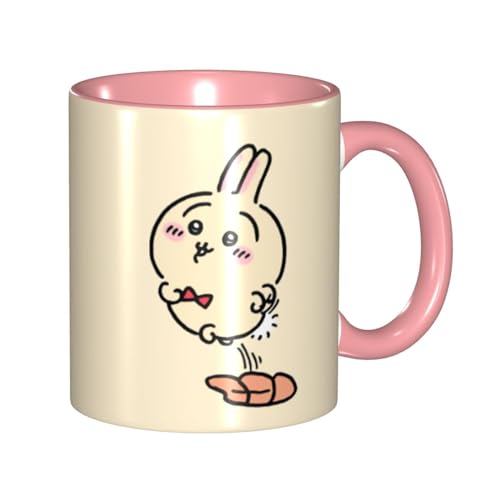 ちいかわ うさぎ コーヒーカップ マグカップ 陶器 食器 スープカップ 耐熱 シンプル オフィス レストラン 330ml 朝食カップ Coffee Mug 電子レンジ温め 食洗機対応 かわいい 結婚祝い 母の日 プレゼント