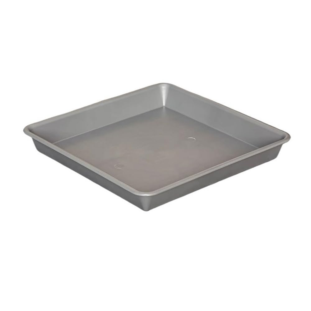 plant saucer Square Flower Pot Drip Trays, Large Plant Saucers Resinous for Indoor Outdoor flower pot saucer(Gris,Large)