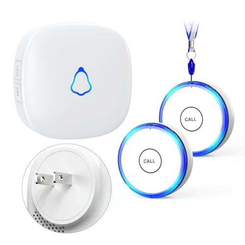 Caregiver Pager Wireless Call Button for Home, Life Alert SOS for Monitoring Elderly Assistance