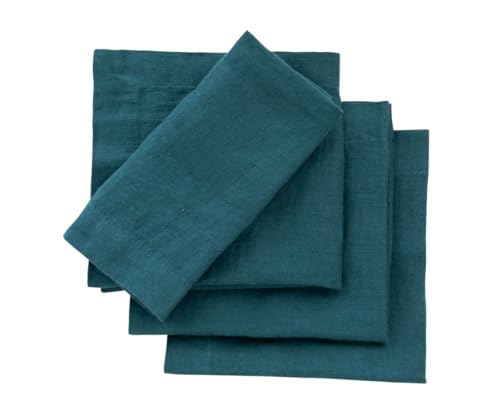 Servilletas de Lino 12x12 Set x4 Verde Bosque miniatura 3
