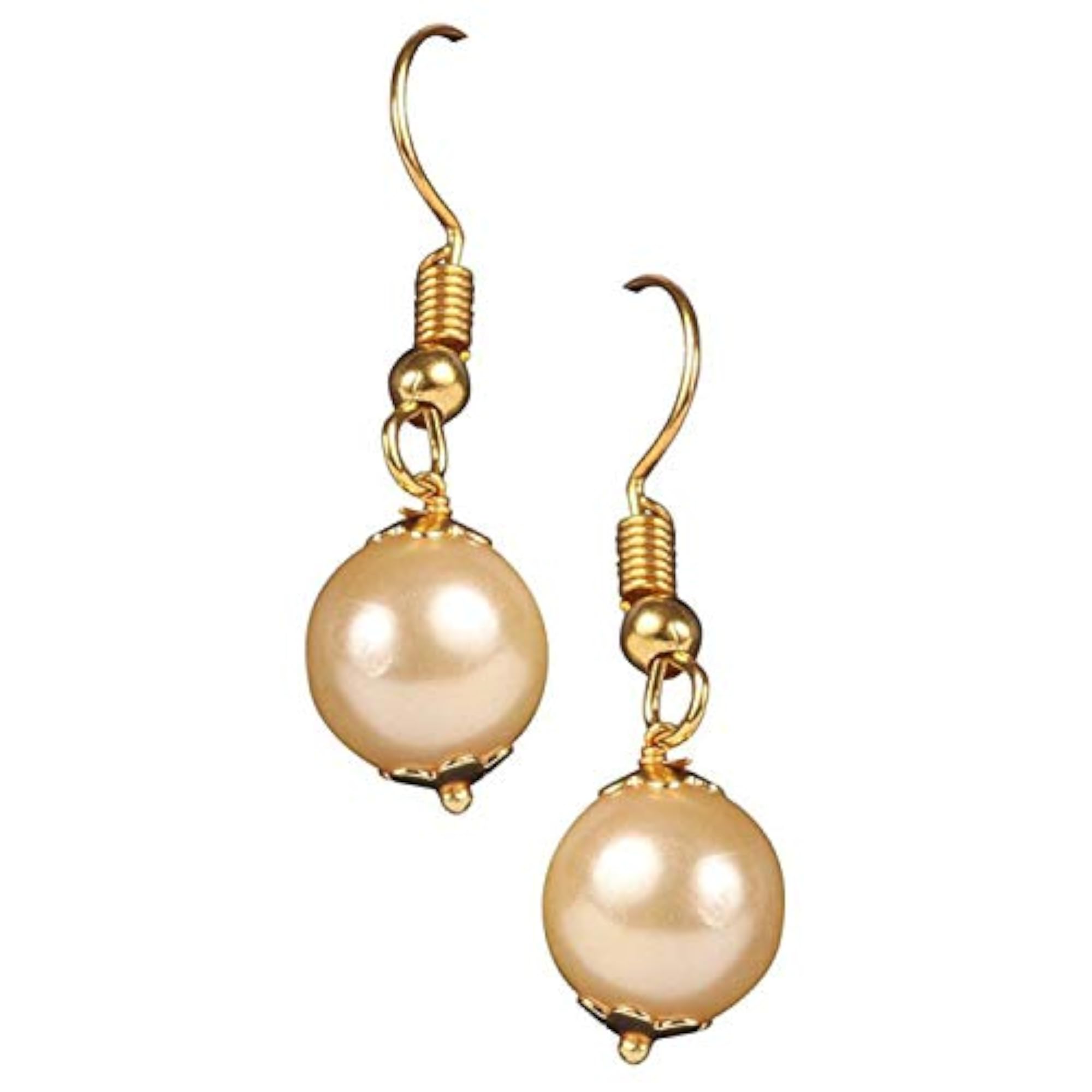 Plated Wedding Pearl Choker Necklace Set (N82087_D1)