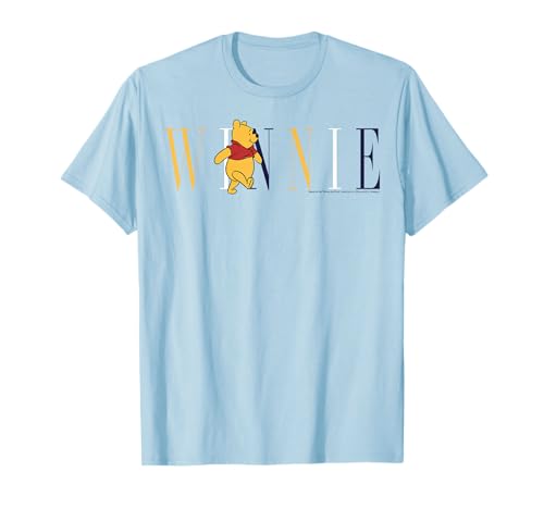 T-shirt Winnie the Pooh Disney minimaliste en coton col rond pour adulte