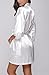 The Bund Women's Pure Colour Short Kimono Robes for Bride White Robe L Size