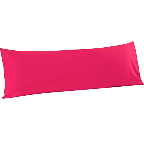 FLXXIE Body Pillow Cover - Super Soft Microfiber 20x54 Body Pillow Case - Envelope Closure, Wrinkle, Stain Resistant Magenta Body Pillow Cover, 20x54, Magenta