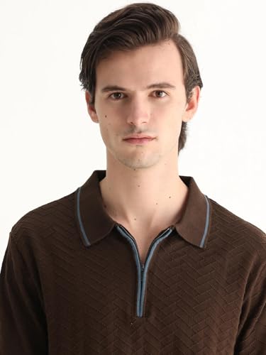 Image of Rare Rabbit Regular fit Textured Polo