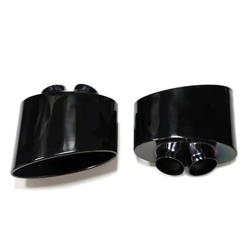 Tuyau d'échappement pour Audi A3 A4 A5 A6 Ovale Noir Gros Alésage
