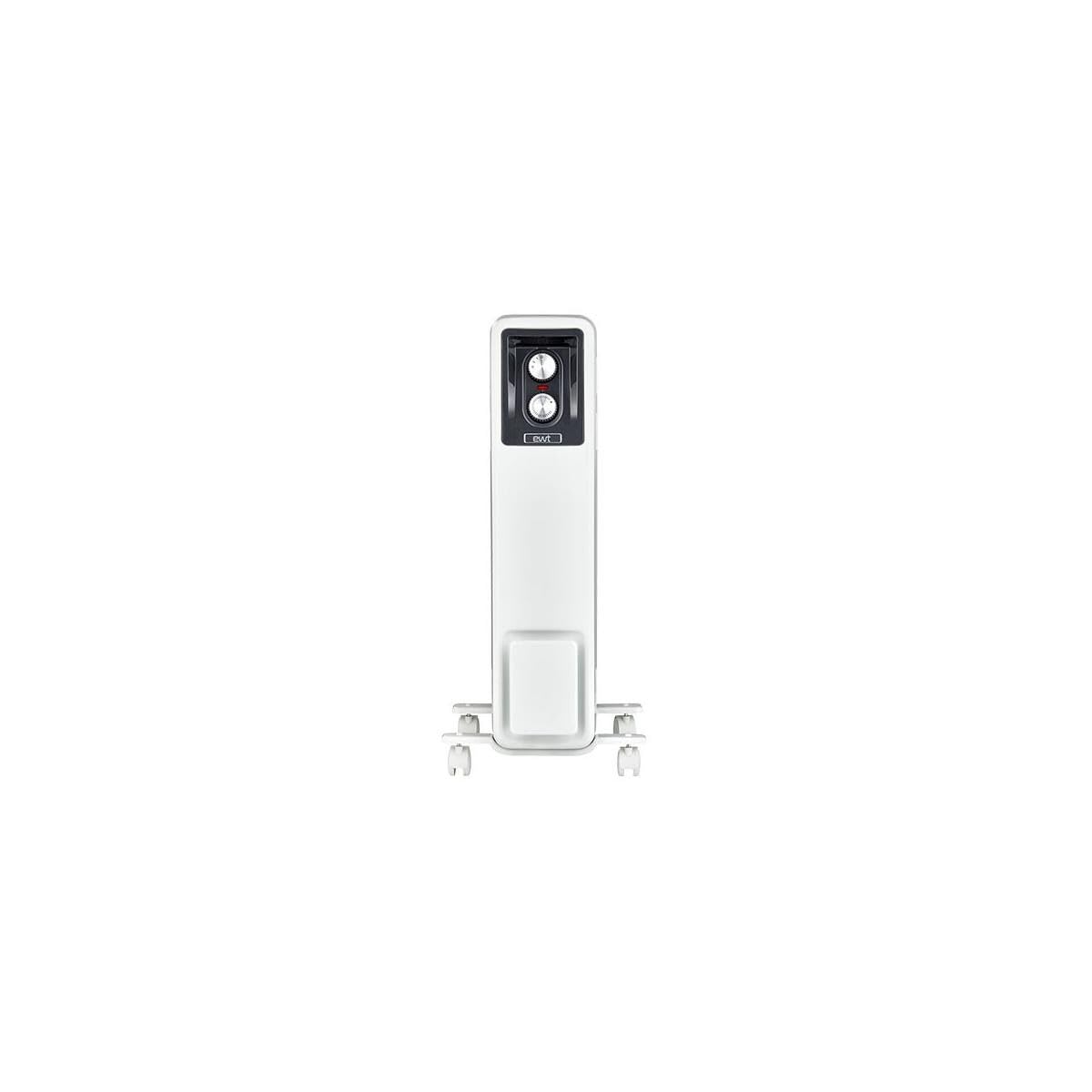 ewt Öko-Radiator NOC eco 15M, Zusatzheizung für kleine Räume, inkl. 3 Heizstufen, mobil dank Rollen & Griffmulden, Heizung mit Rippenaufbau für gleichmäßige Wärme, 1500 W, Weiß